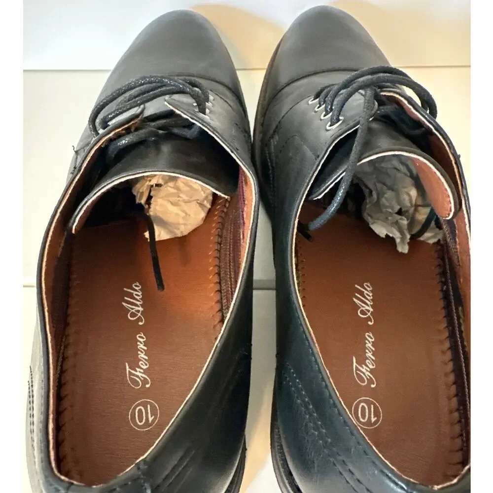 Ferro Aldo Spencer Oxford Shoes Black Size 10 Dressy Classic Career Professional